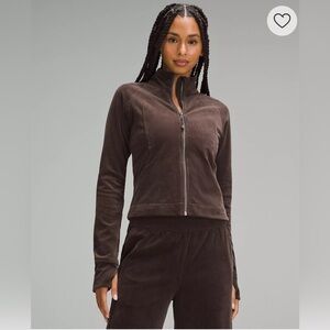 NWT lululemon Scuba Track Jacket
Velvet Cord.  Size 8.  Color espresso.